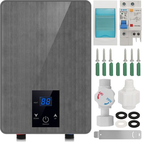 Nannigr chauffe eau instantane 5.5kw 220v chauffe eau electrique réglage manuel ipx4 étanche chauffe eau instantane (1/5)