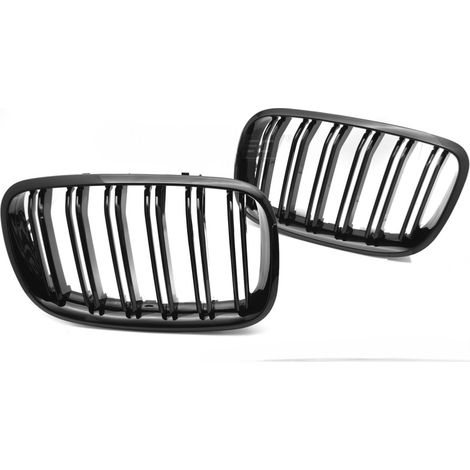 Grille calandre BMW X6 E71 de 2008 a 2014 Noir Brillant Double barres-42571280 (1/5)