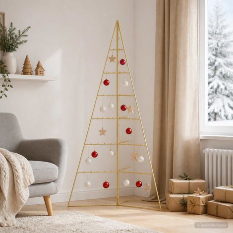 Albero di Natale in metallo con supporto pieghevole KUOPIO vidaXL (1/5)