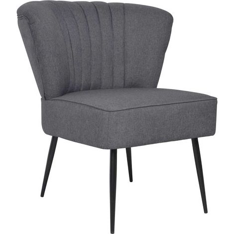Cocktailsessel Dunkelgrau Stoff