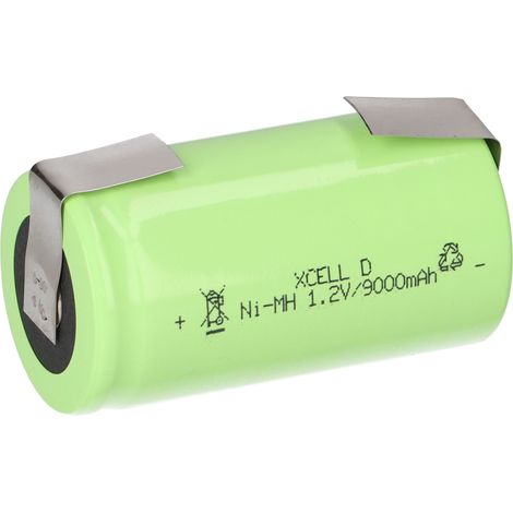 XCell Mono Akku Flattop Ni-MH 1,2V 9000mAh D mit U- Lötfahne (1/5)