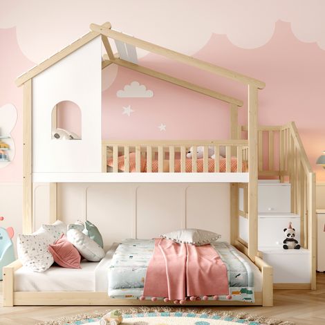 letto contenitore 90x200 140x200 salvaspazio casetta OKMYHOME (1/5)