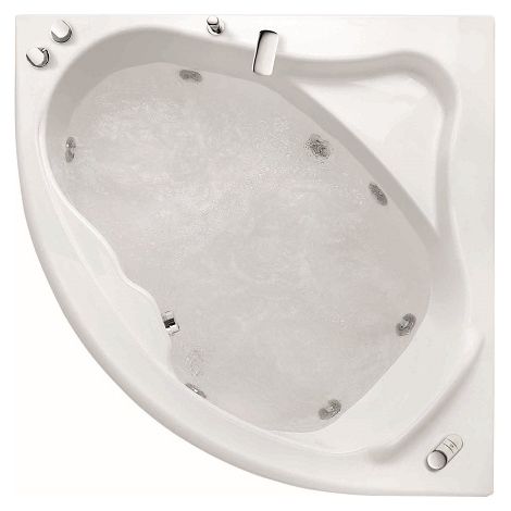 Vasca idromassaggio Astor 140x140 angolare bianca di Glass (1/2)