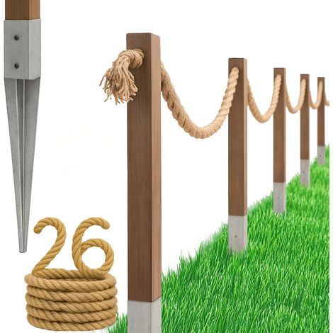 Cloture Bogateco Corde de Jute 26 m avec Kit de Montage Inclus (1/5)