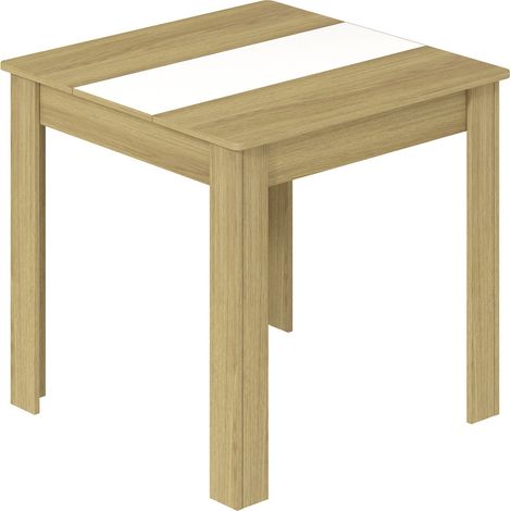 Mesa de comedor VCM VCM, mesa de cocina de madera (alto 75 x ancho 80 x profundidad 80 cm), mesa de comedor compacta para cocina y comedor, mesa Disalo (roble miel/blanco)