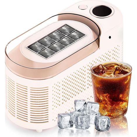 GARRYFIZH Machine à glaçons de comptoir 120W, 8 glaçons en 10-15 min, compacte pour maison/voiture/bureau (EU) (1/5)