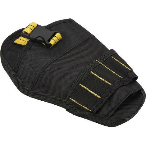 Étui de rangement pour perceuse, sacoche de ceinture portable sans fil pour perceuse et clé électrique, noir (1/5)