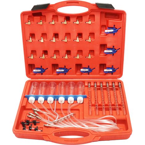 Set tester diagnostico andata e ritorno per iniettori common rail Bosch, Denso, Delphi, Siemens e set di misuratori di portata per motori diesel, Breckner Germany. (1/5)