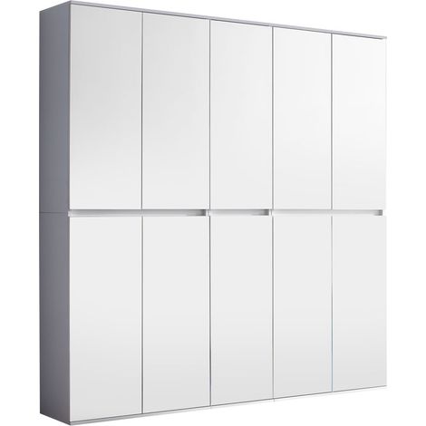 Minor Armoire 10 portes, blanc, miroir. (1/5)