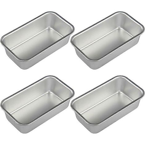 Lot de 4 plaques de cuisson antiadhésives pour toasts, ustensiles de cuisine et moules à pain (argenté)-12.00X7.00X3.00CM-Silver (1/4)