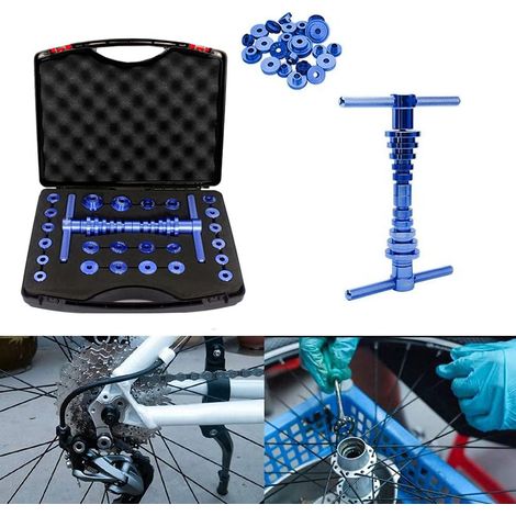 Kit per la pressatura dei cuscinetti della bicicletta - Set di installazione universale per assi del mozzo BB, compatibile con i modelli 6000, BB30, ecc. (1/4)