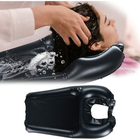 Lavabo gonfiabile per capelli, bacinella gonfiabile per lavare i capelli, tappetino per shampoo, vassoio portatile per shampoo per donne in gravidanza, donne infortunate, donne allettate, uso domestic (1/4)