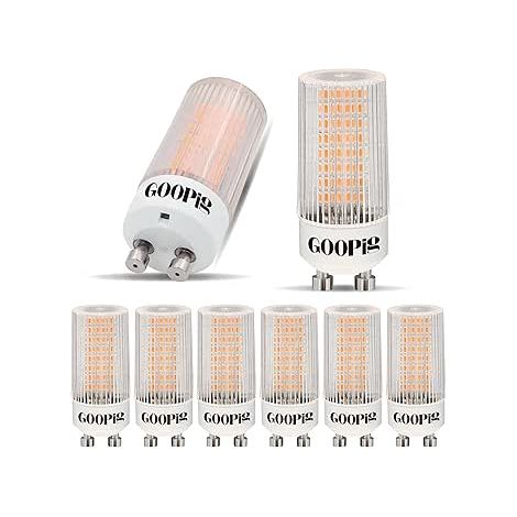 Ampoules LED GU10 Maïs Blanc Chaud 2700K 3,5W Ampoule Equivalent 50W Halogène Lampe 385LM Cylindrique Transparent T22 Sans Scintillement Non Dimmable Angle de Lumière 360° (1/5)