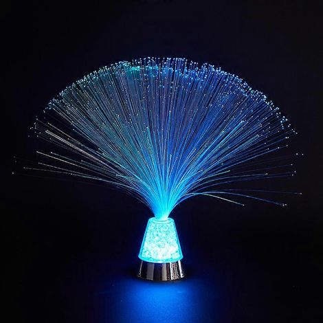 Lampe à fibre optique à base lumineuse colorée avec des étoiles dans le ciel et une décoration de Noël aux couleurs changeantes (1/5)