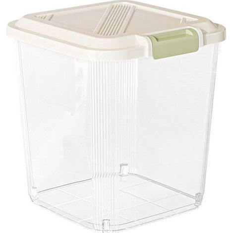Bocal de conservation hermétique - Boîte à farine - Avec tasse à mesurer - Anti-mites et anti-humidité - Transparent - Capacité 4,5 kg - Rangement cuisine (1/5)