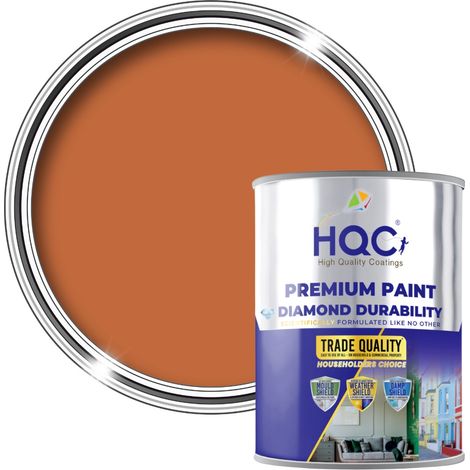 HQC Blackboard & Chalkboard Paint - Easy Clean, Writable & Erasable Surface - Terracotta - 5L