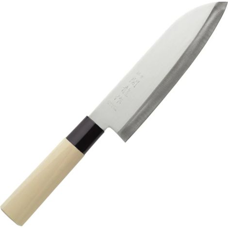 Cuchillo santoku japonés con mango de madera de 165 mm - Hendi 845035 (1/3)