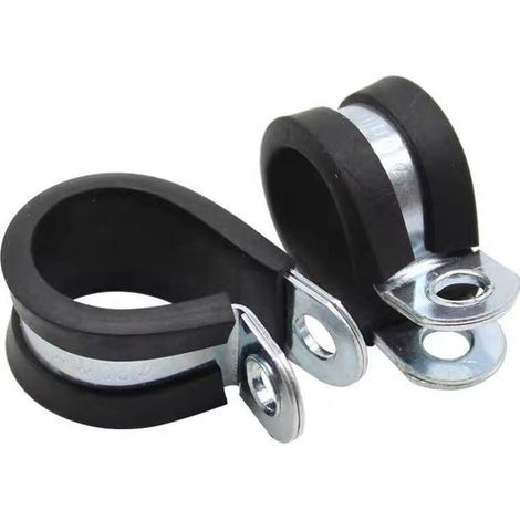 Colliers de fixation pour tubes P-Clips à serrage avec insert caoutchouc – Ø 35 mm, bande 15 mm, lot de 10 pièces (1/4)