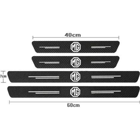 (Lot de 4) Protections de seuil de porte de voiture,motif fibre de carbone,autocollants de seuil pour MG MGGT MGRX5 MGRX8 MGHS MGZS MGZX MG3 MG5 MG6 (1/3)