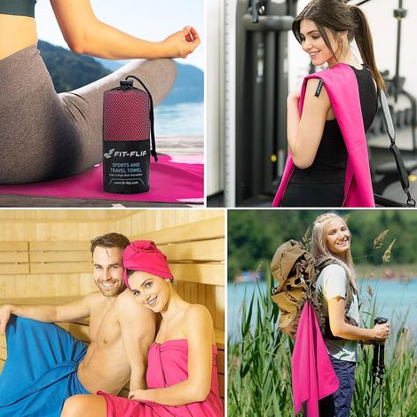 Serviette en microfibre ultra-légère et à séchage rapide - Idéale pour le sport, le camping et la natation (1/5)