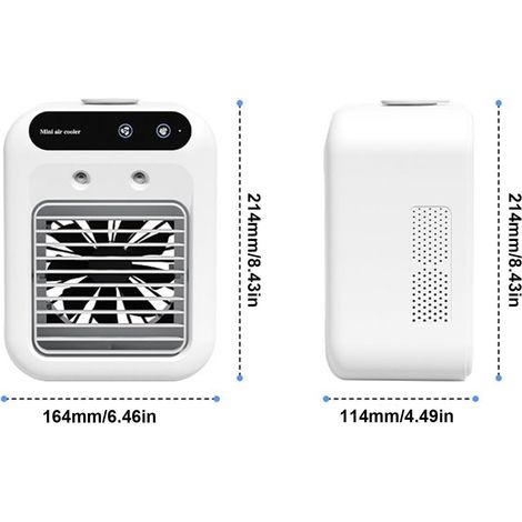 Ventilateur climatiseur portable,ventilateur 9 pales vents forts,Réservoir grande capacité (500 ml),pulvérisation,bureau domicile (1/4)
