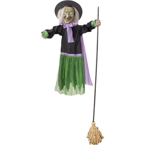 Hexen Dekoration Hängende Hexe interaktive Halloween Figur (1/5)
