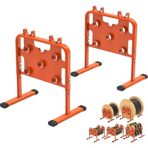 Distributeur de fil multifonction - Support de bobine de fil portable - Hauteur réglable pour bobines jusqu'à 83,8 cm de diamètre - Support de câble en acier soudé jusqu'à 362,9 kg (1/5)