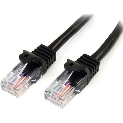 StarTech.com 1m Cat5e RJ45 UTP Netzwerkkabel Snagless - Cat 5e Patchkabel - Schwarz (1/5)