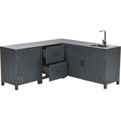 Gardissimo Alu Outdoor Küche "Cupid", carbon black (1/5)