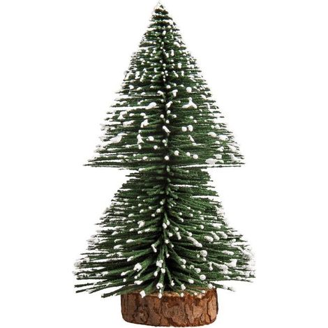 Sapin enneigé vert décoratif - Miniature 15 cm