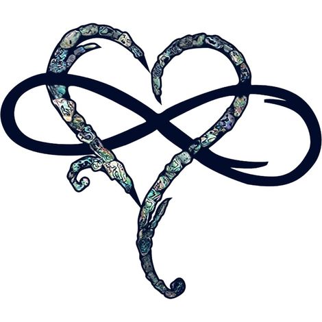 Infinity Heart Wall Decor - Steel Metal Wall Art - Indoor Outdoor Home Office Decoration - 20x25 cm or 30x25 cm - 1 Piece (1/5)