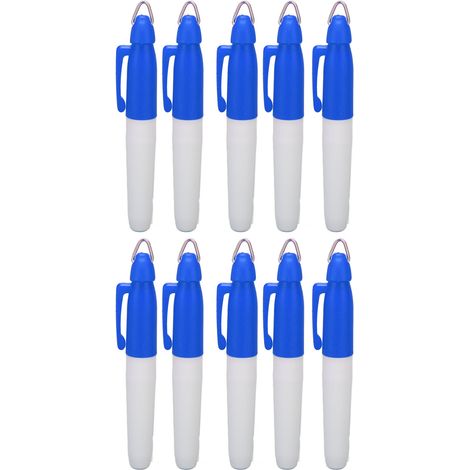 Lot de 10 stylos marqueurs de golf à base d'huile, imperméables, portables, pour tracer des lignes sur balles et colorier, bleu. (1/5)