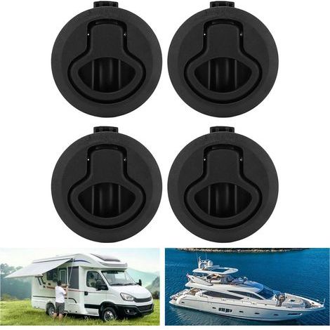 Serrure à anneau ronde 61mm pour bateaux et camping-cars, verrou de hublot étanche marine. (1/5)