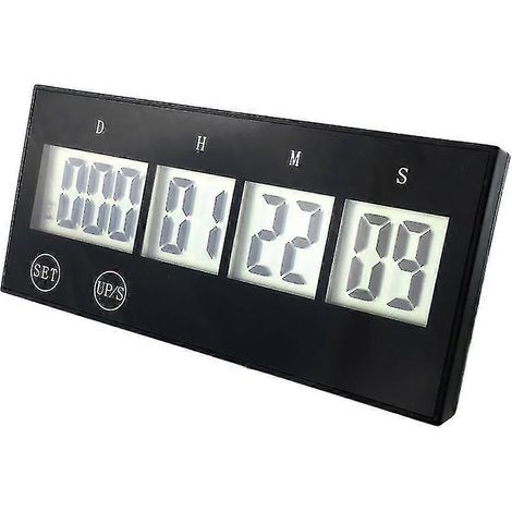 Wiederverwendbare Countdown-Uhr für alle wichtigen Ereignisse in Ihrem Leben Bis zu 999 Tage Countdown-Timer, Schwarz