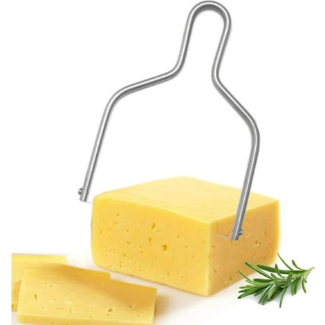 Trancheuse à fromage en acier inoxydable avec fil - Coupe-fromage pour bloc de fromage et beurre (1/5)