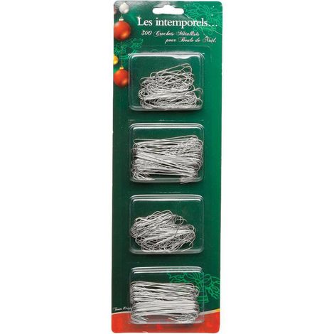 Set mit 300 Haken für metalisierte Kugeln - Silber