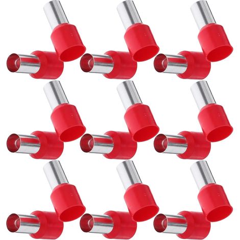 Kit de 200 Embouts à Broches en Cuivre Ve25-12 Cosses Tubulaires Isolées pour Fils de Cuivre Connecteurs Électriques à Sertir Rapides Bornes Industrielles pour Câblage Électrique (1/5)