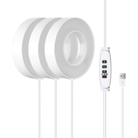 1 lampe horticole LED, spectre complet, 9 cm, 10 niveaux d'intensité, minuterie intégrée, pour plantes d'intérieur (1/5)