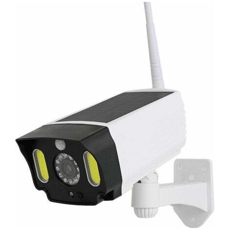 Caméras factice d'extérieur Sécurité et antivol avec panneau solaire et détecteur de mouvement. CCTV LED étanche, avec lumière LED rouge clignotante avec 20 LED spot lumière 56Vingt THSIDNE (1/4)
