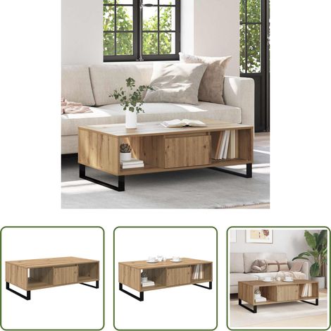 Holzwerkstoff - Couchtisch Artisan-Eiche 104 x 60 x 35 cm Holzwerkstoff (1/5)