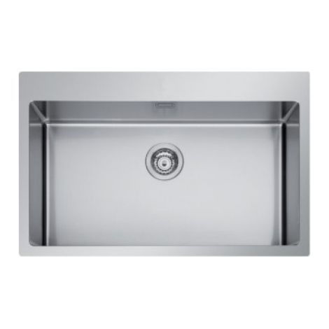 Apell SZ76FBC Lavello da incasso 1 vasca 76 x 50 cm inox spazzolato con fascia miscelatore