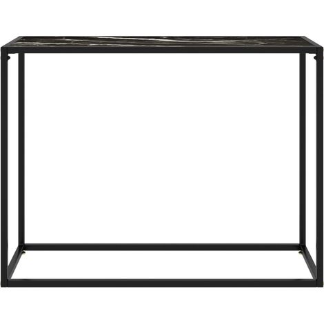 Maison Exclusive - Tavolo Consolle Nero 100x35x75 cm in Vetro Temperato