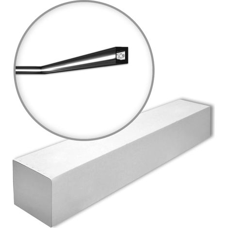 NMC IL12 BLACK-box WALLSTYL Noel Marquet 1 Karton SET mit 30 Eckleisten Wandleisten Modern bereits lackiert schwarz  60 m