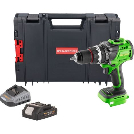 Avvitatore a percussione a batteria Procraft PA18ProBL-BB 20 V 180 Nm Brushless + 1x batteria 2,0 Ah + caricabatteria + valigetta porta attrezzi RHINO (1/5)