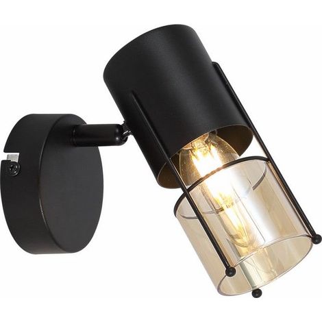 Applique nera industriale Scottie 1xE14 40W Reality (1/2)