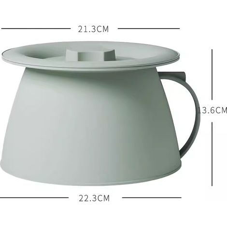 Pot De Chambre Adulte Avec Couvercle 1,5L Pour Conteneur D'urine (1/5)