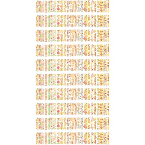 Lot de 10 rubans adhésifs PET décoratifs, stickers mignons de dessin animé pour calendrier, petites décorations, Type 4 (1/5)