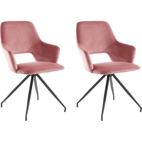 Tracy-Fauteuil en velours Rosa Pack de 2 (1/5)