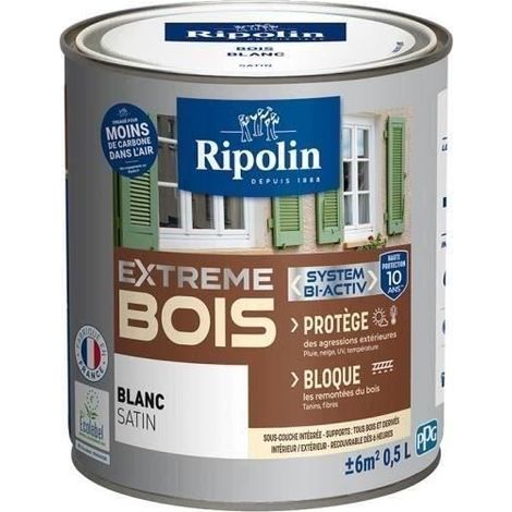 RIPOLIN Holzlack Satin Hochschutz 10 Jahre, der Ihr Holz schützt und verschönert - Weiß (1/2)