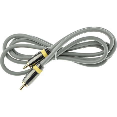 Câble RCA, RS PRO, RCA mâle RCA mâle, 1.5m Gris ( Prix pour 1 )